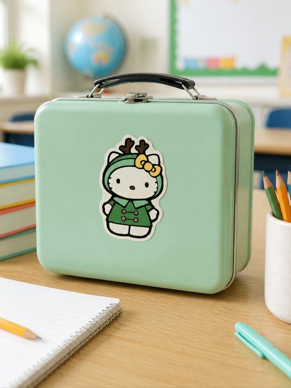 Hello Kitty Reindeer Sticker Christmas Holiday Kawaii Vinyl Laptop Journal Decal